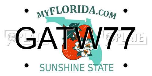 GATW77 Florida License Plate