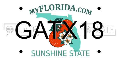 GATX18 Florida License Plate