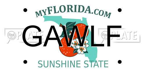 GAWLF Florida License Plate