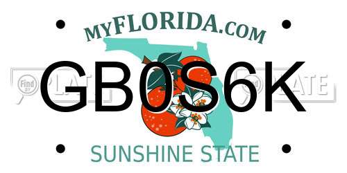 GB0S6K Florida License Plate