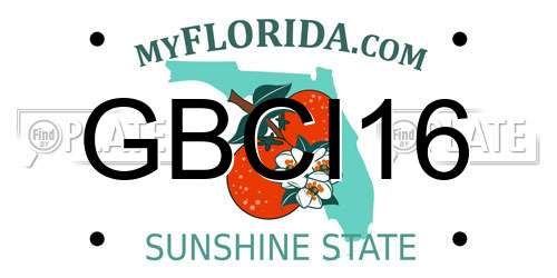 GBCI16 Florida License Plate