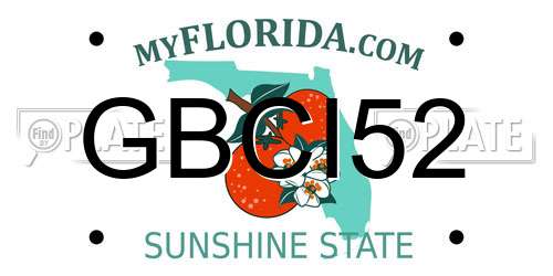 GBCI52 Florida License Plate