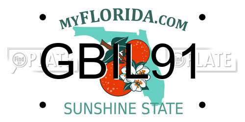 GBIL91 Florida License Plate