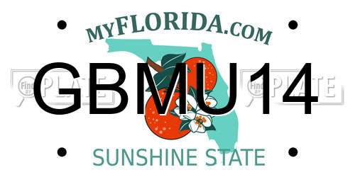 GBMU14 Florida License Plate