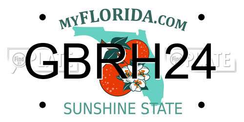 GBRH24 Florida License Plate