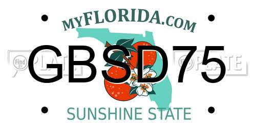GBSD75 Florida License Plate