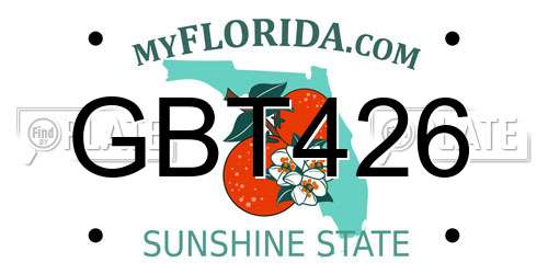 GBT426 Florida License Plate