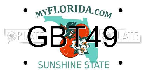 GBT49 Florida License Plate