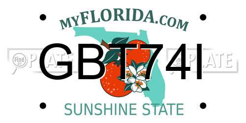 GBT74I Florida License Plate