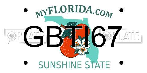 GBTI67 Florida License Plate