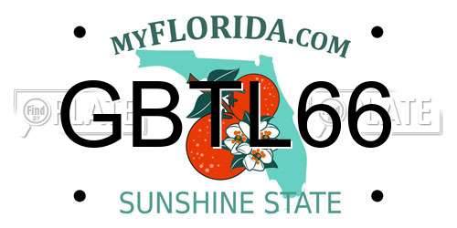 GBTL66 Florida License Plate