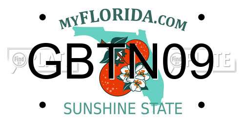 GBTN09 Florida License Plate