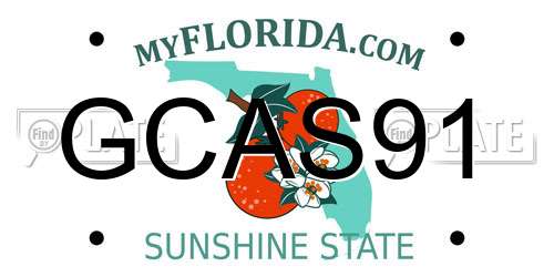 GCAS91 Florida License Plate