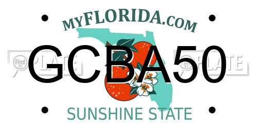 GCBA50 Florida License Plate
