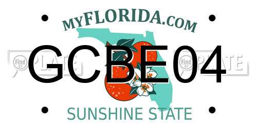 GCBE04 Florida License Plate