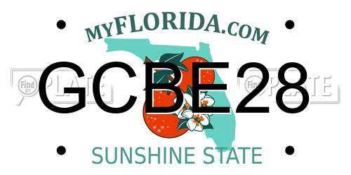 GCBE28 Florida License Plate
