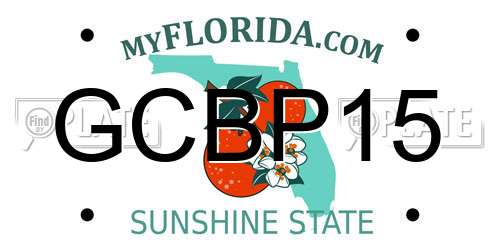 GCBP15 Florida License Plate