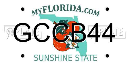 GCCB44 Florida License Plate