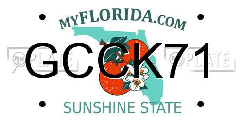 GCCK71 Florida License Plate
