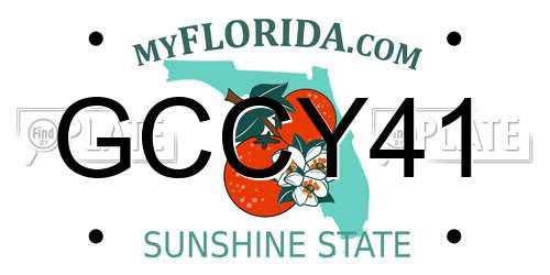 GCCY41 Florida License Plate