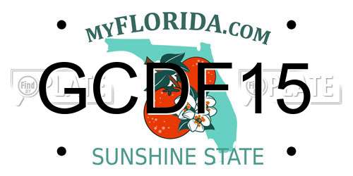 GCDF15 Florida License Plate