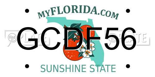 GCDF56 Florida License Plate