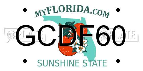 GCDF60 Florida License Plate