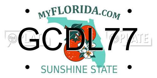 GCDL77 Florida License Plate