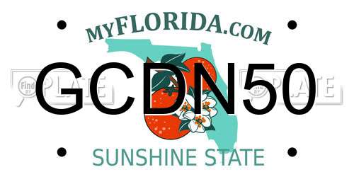 GCDN50 Florida License Plate