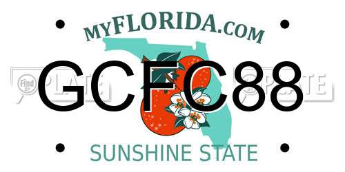 GCFC88 Florida License Plate
