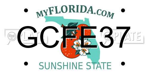 GCFE37 Florida License Plate