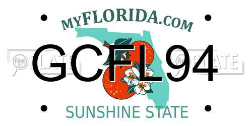 GCFL94 Florida License Plate