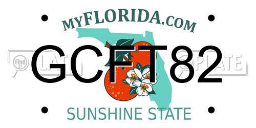 GCFT82 Florida License Plate