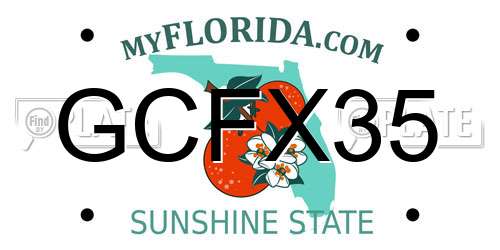 GCFX35 Florida License Plate