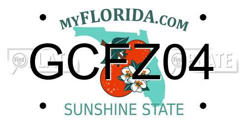 GCFZ04 Florida License Plate