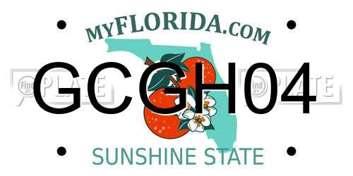 GCGH04 Florida License Plate