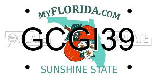 GCGI39 Florida License Plate