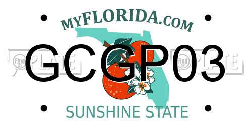 GCGP03 Florida License Plate