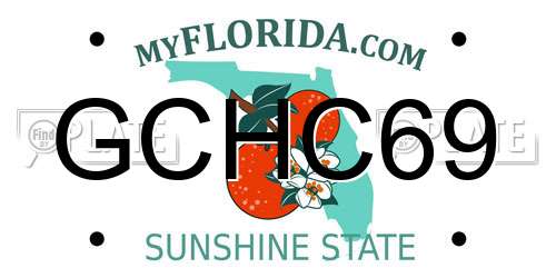 GCHC69 Florida License Plate