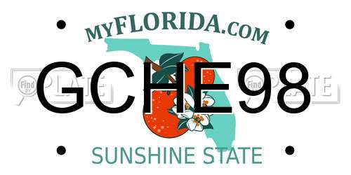 GCHE98 Florida License Plate