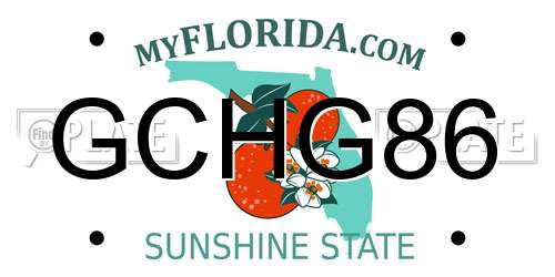GCHG86 Florida License Plate