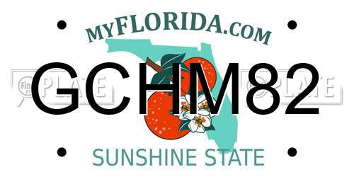 GCHM82 Florida License Plate