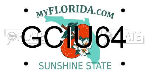 GCIU64 Florida License Plate