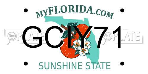 GCIY71 Florida License Plate