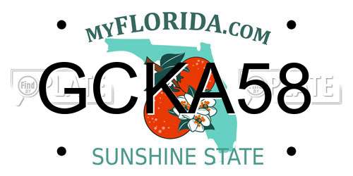 GCKA58 Florida License Plate