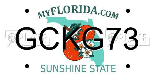 GCKG73 Florida License Plate