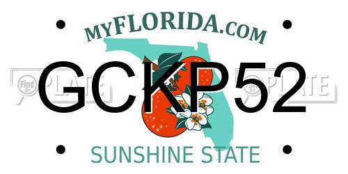 GCKP52 Florida License Plate