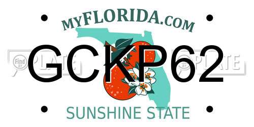 GCKP62 Florida License Plate