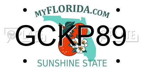 GCKP89 Florida License Plate