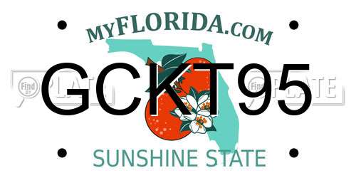 GCKT95 Florida License Plate
